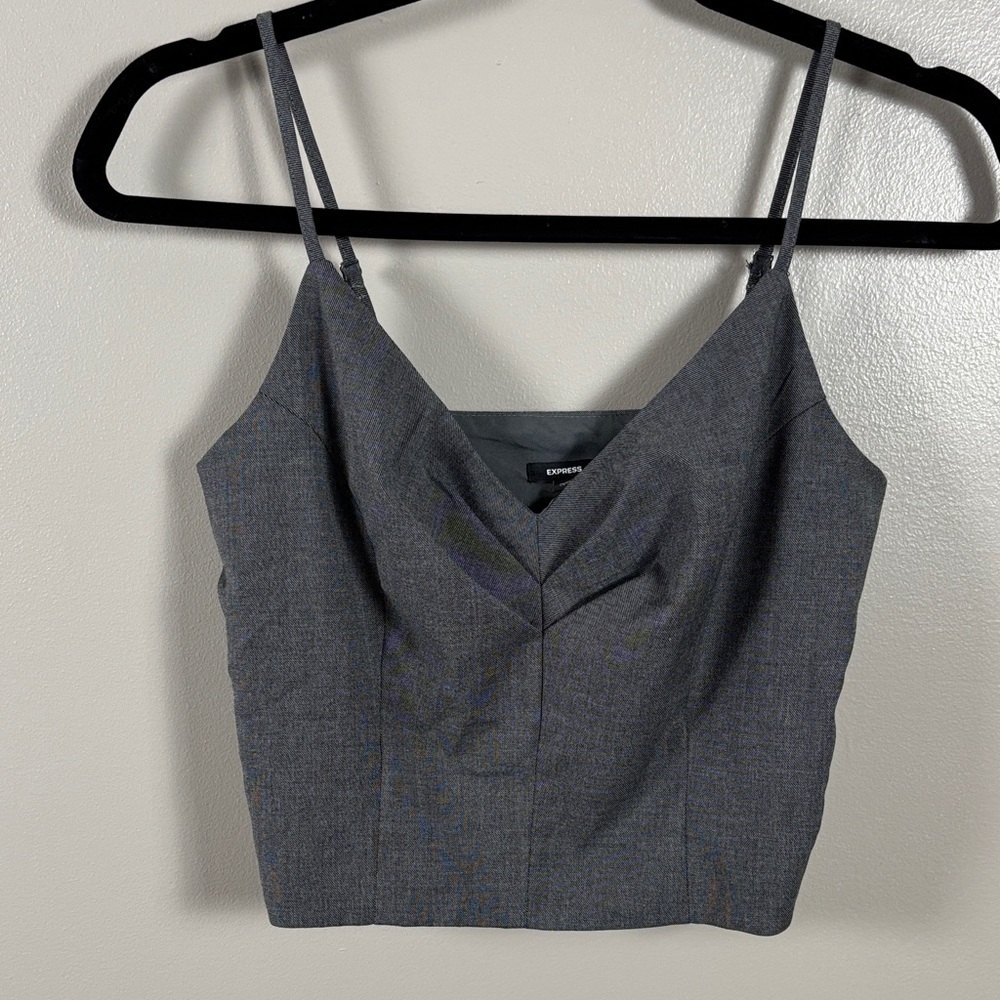 Express Dark Gray Camisole Top